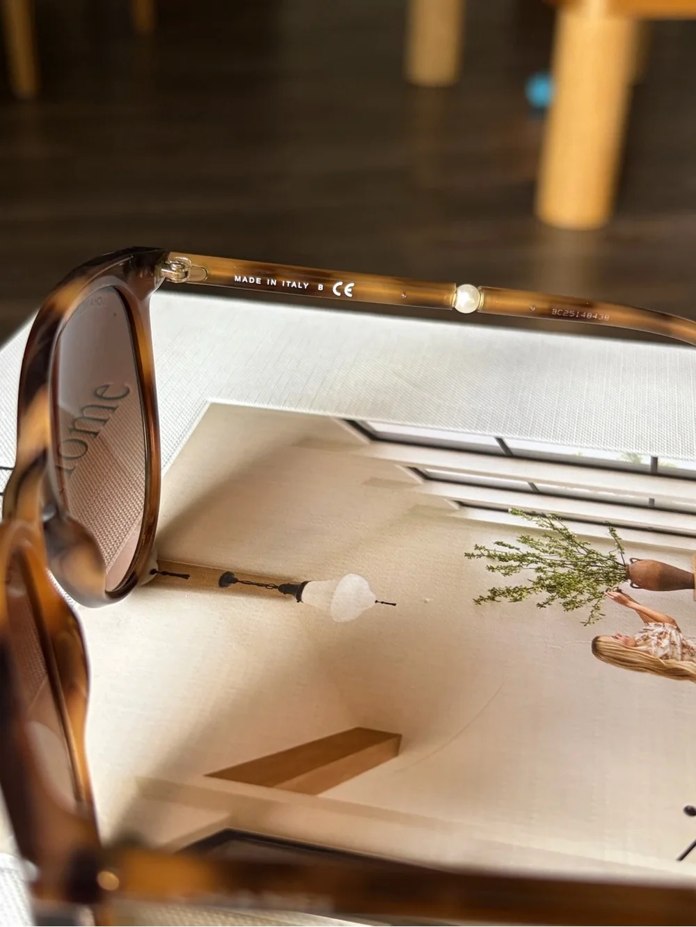 Chanel 5394-H Tortoiseshell Pearl Cat Eye Sunglasses 53mm